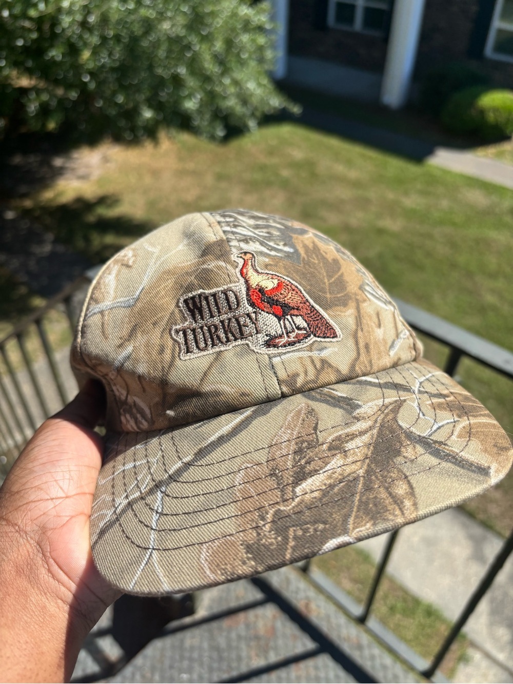 Vintage 1990s Wild Turkey Bourbon Whiskey Made in USA Camo Hat